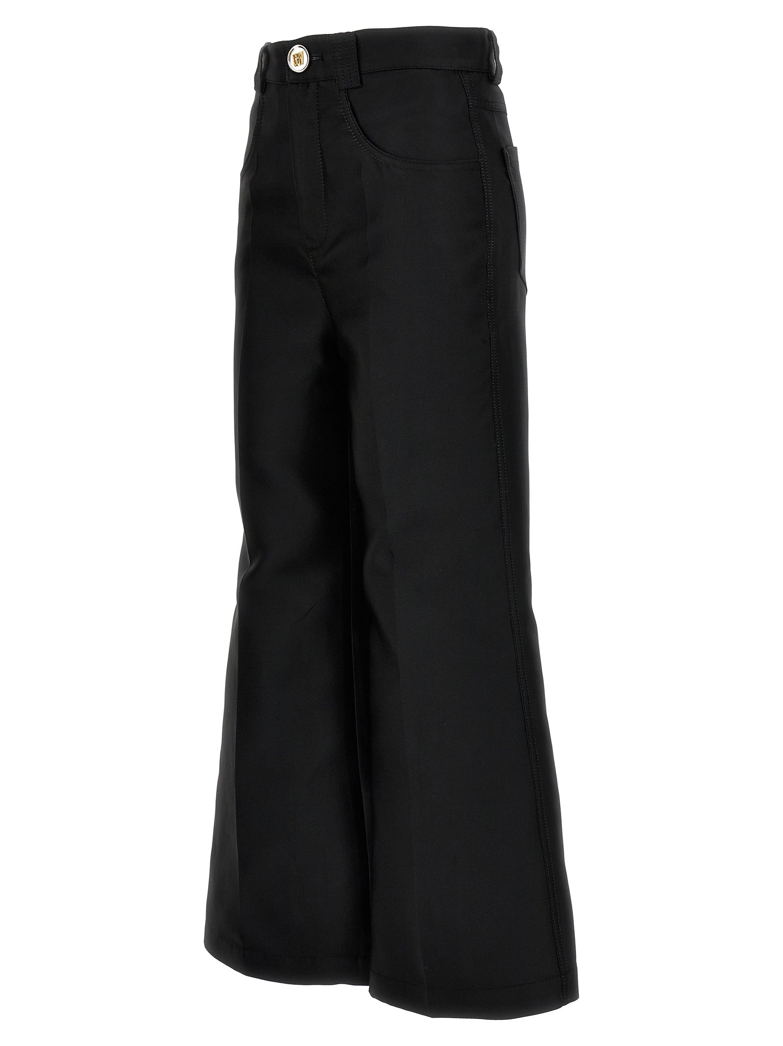 Giambattista Valli Schwarze Hose aus Polyester mit ausgestelltem Bein