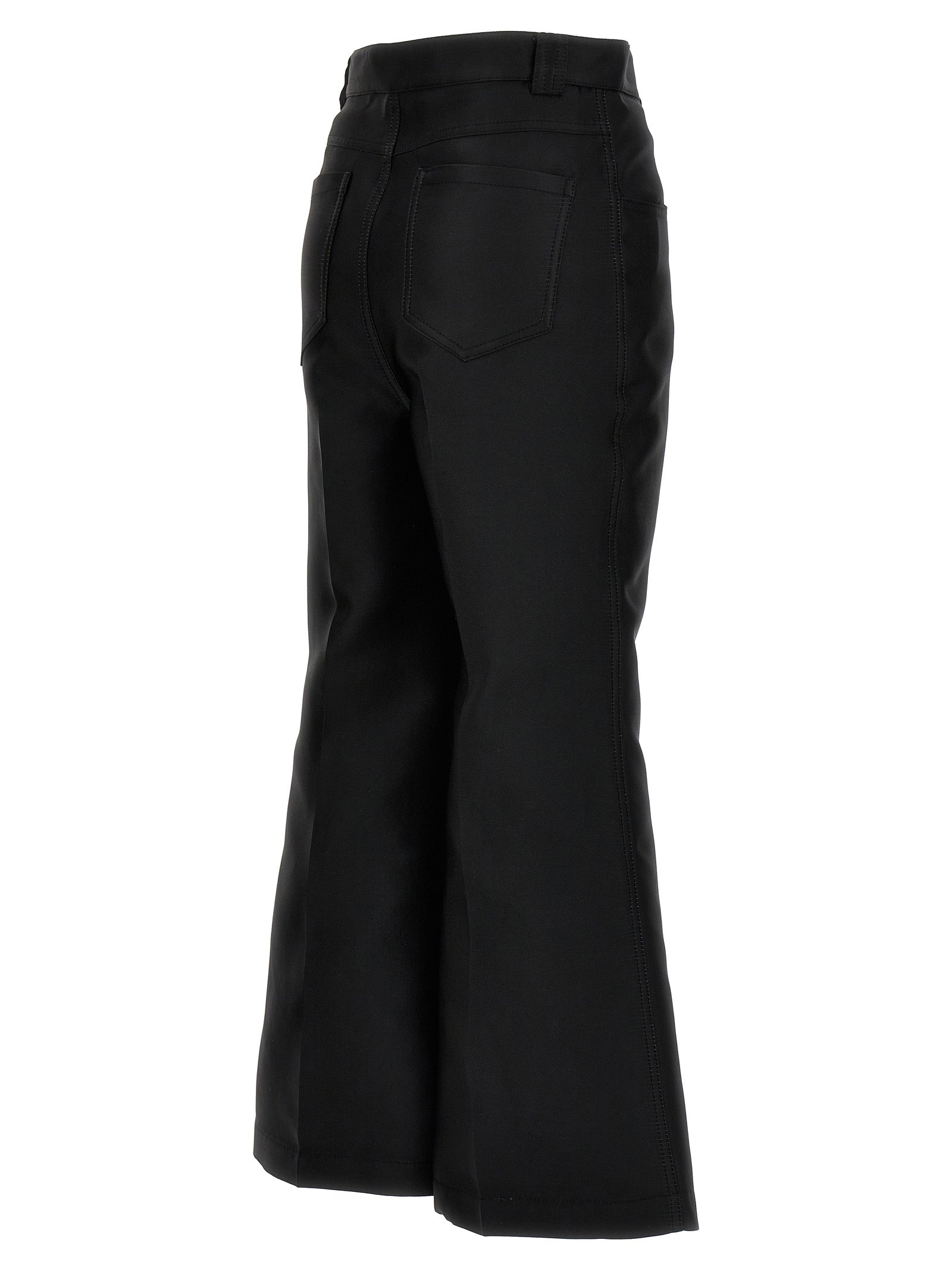 Giambattista Valli Schwarze Hose aus Polyester mit ausgestelltem Bein
