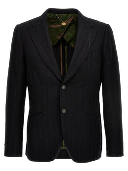 MAURIZIO MIRI Schwarzer Baumwollblazer