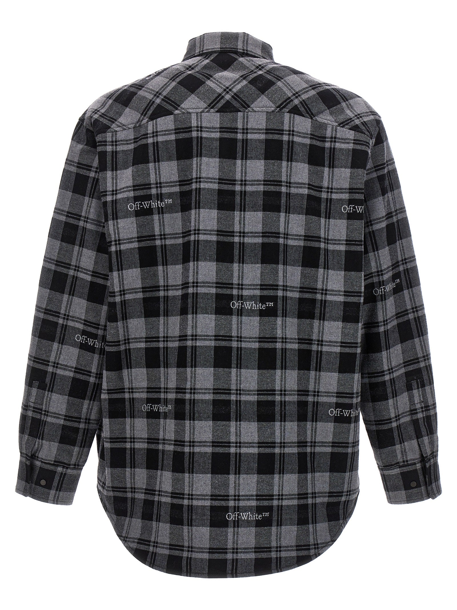 Off-White Graue Baumwoll-Shell-Jacke