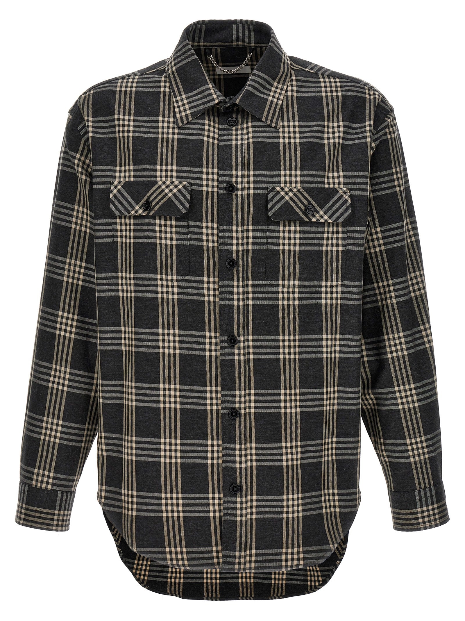 1989 Studio Graue Baumwollbluse
