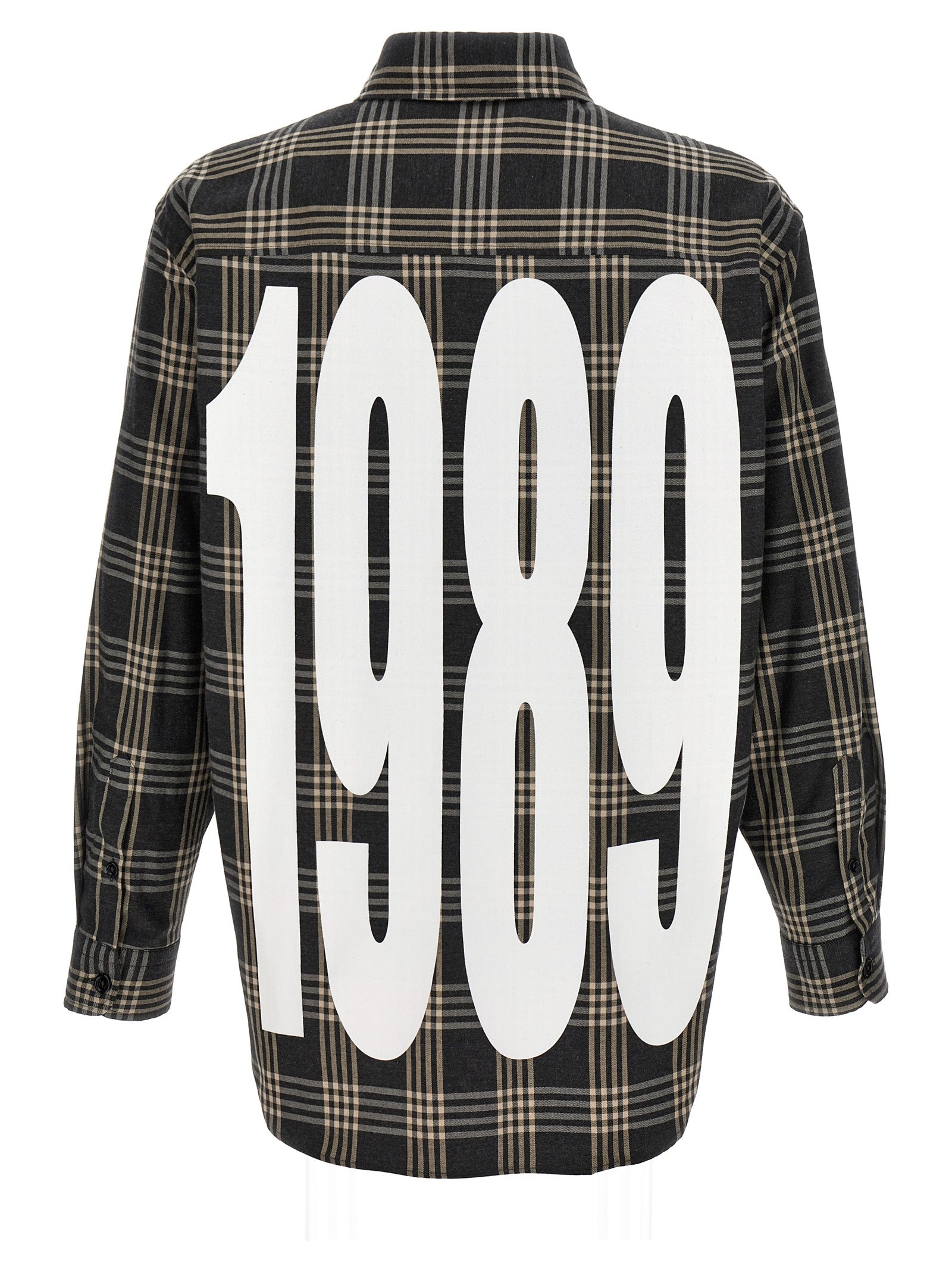 1989 Studio Graue Baumwollbluse