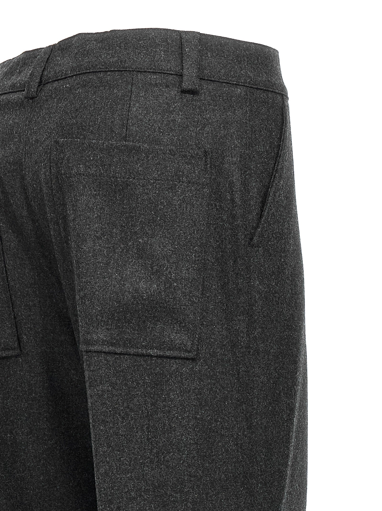 P.A.R.O.S.H. Graue Cargo-Hose aus reiner Schurwolle