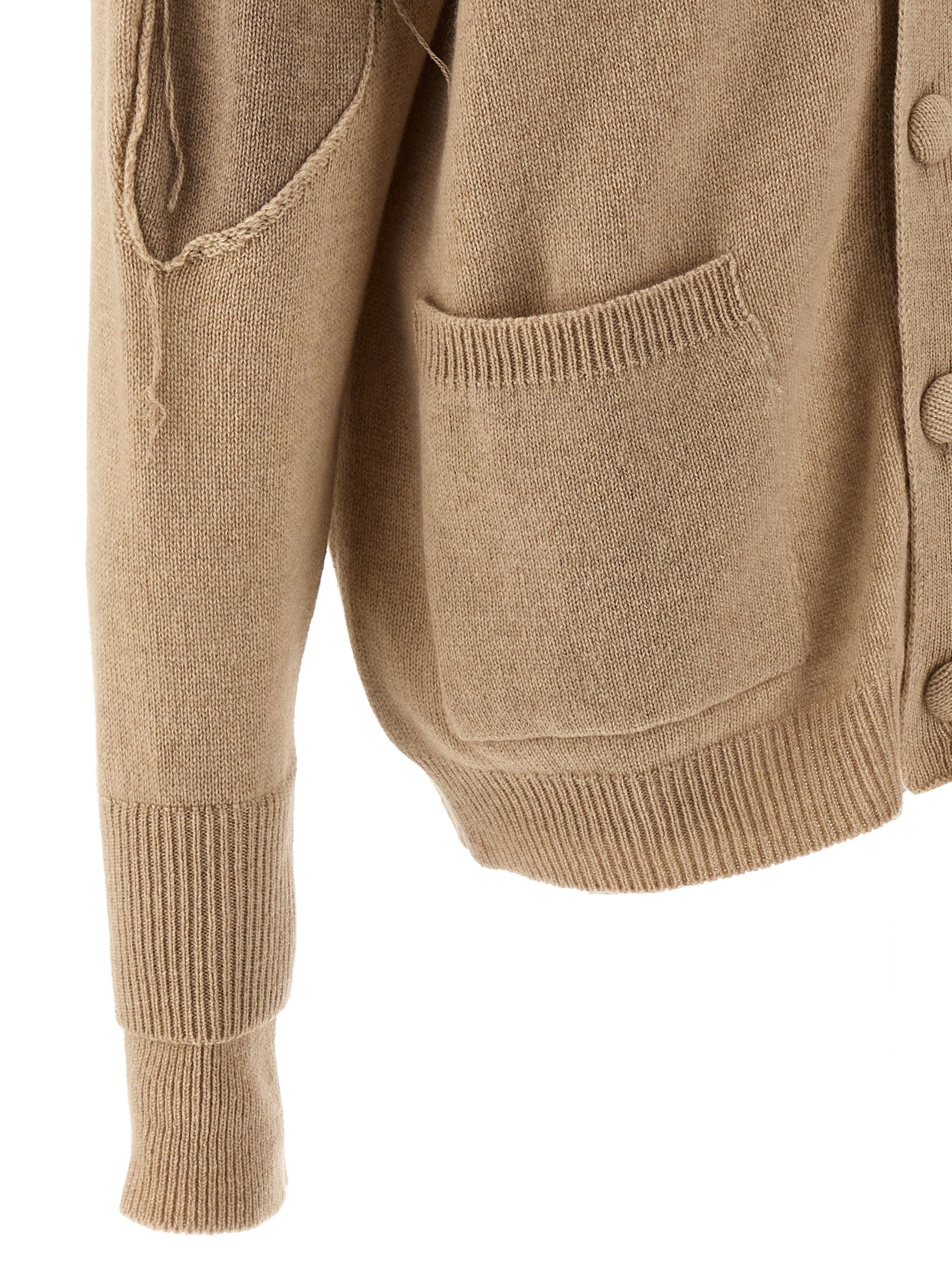 RAMAEL Beige Cashmere Cardigan