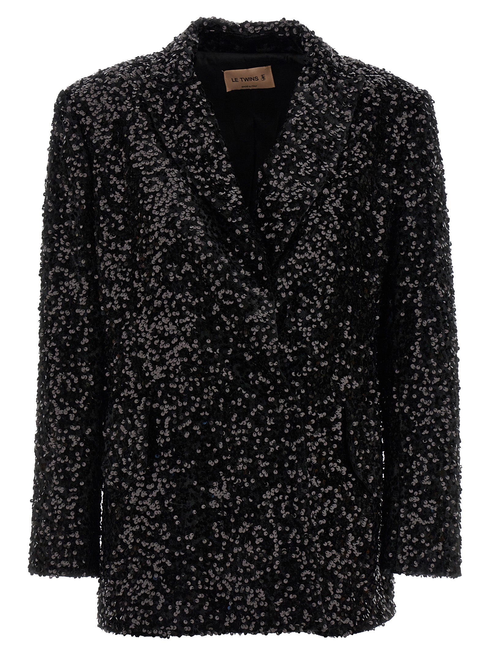 LE TWINS Schwarzer Blazer aus Polyester