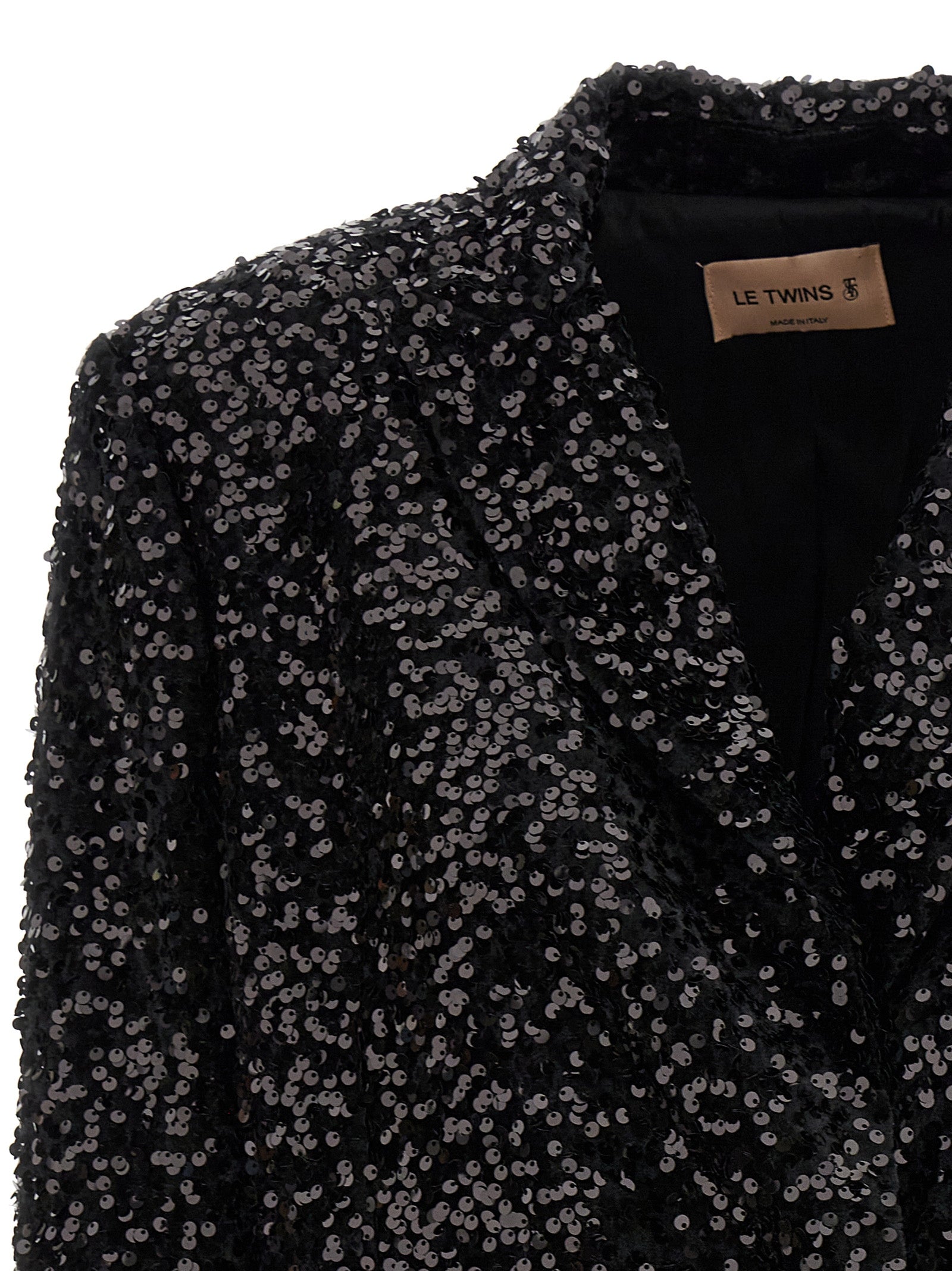 LE TWINS Schwarzer Blazer aus Polyester
