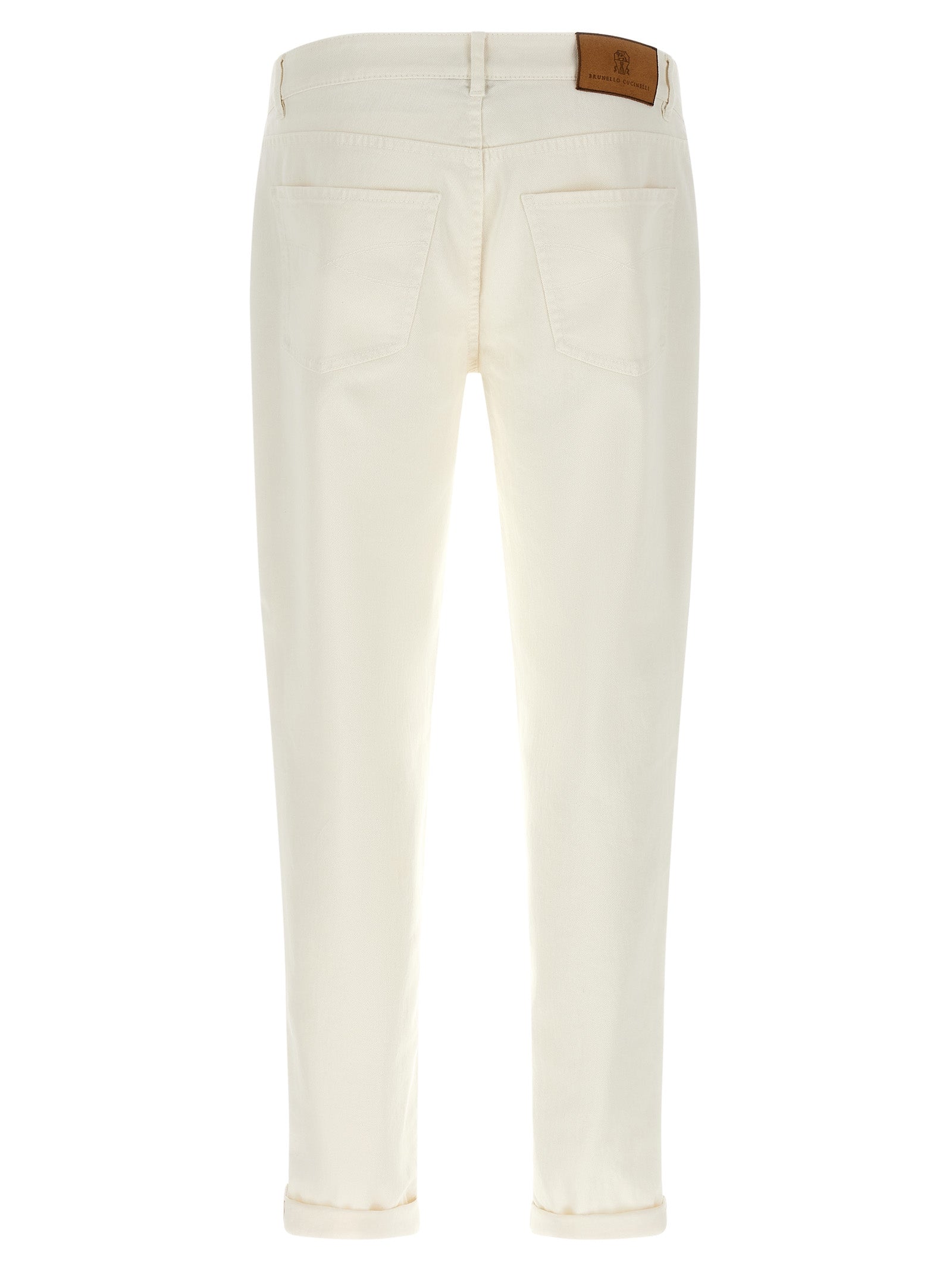 Brunello Cucinelli Weiße Baumwoll-Jeans Denim
