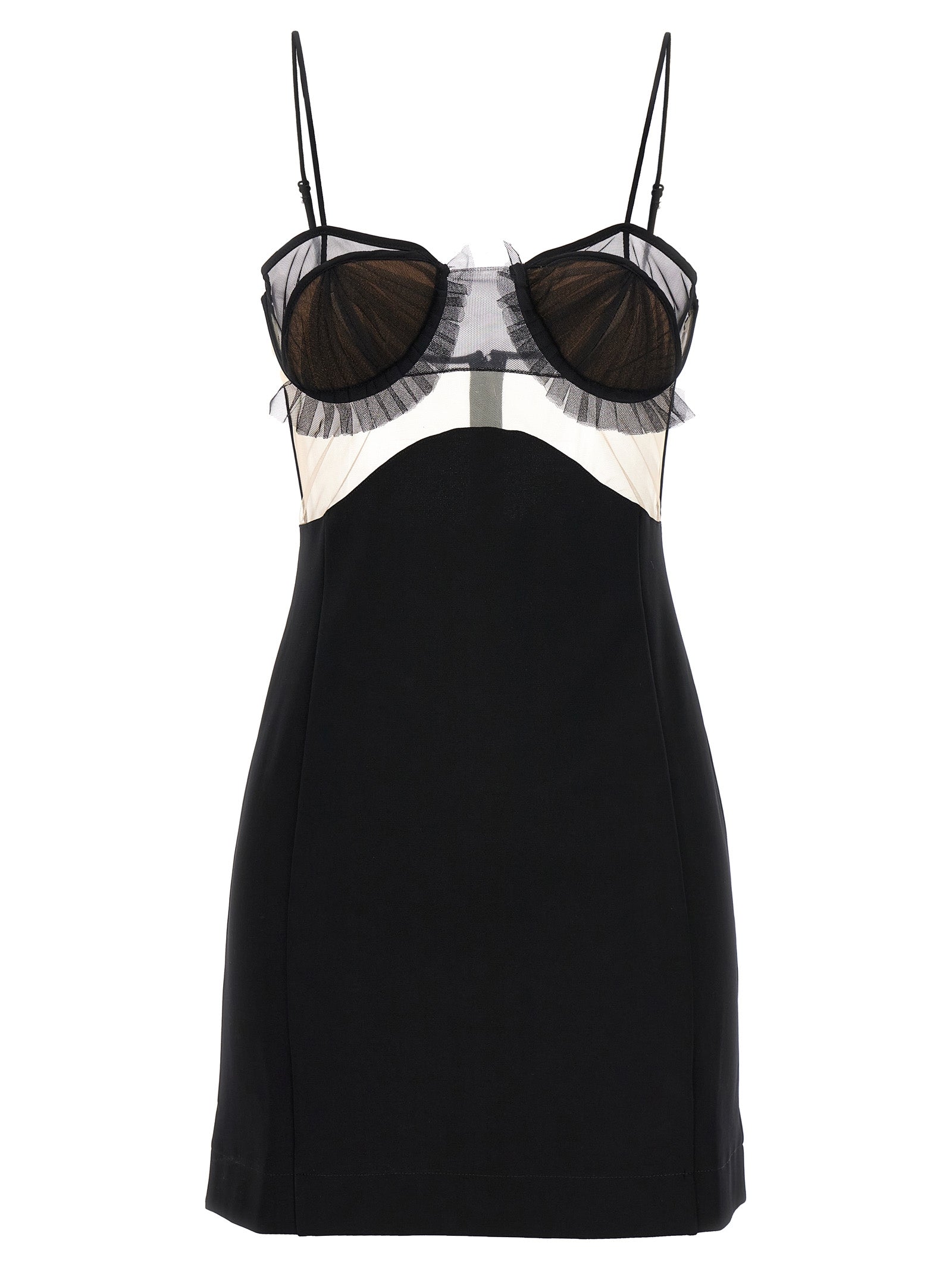 Nensi Dojaka Schwarzes Viskose-Kurzkleid