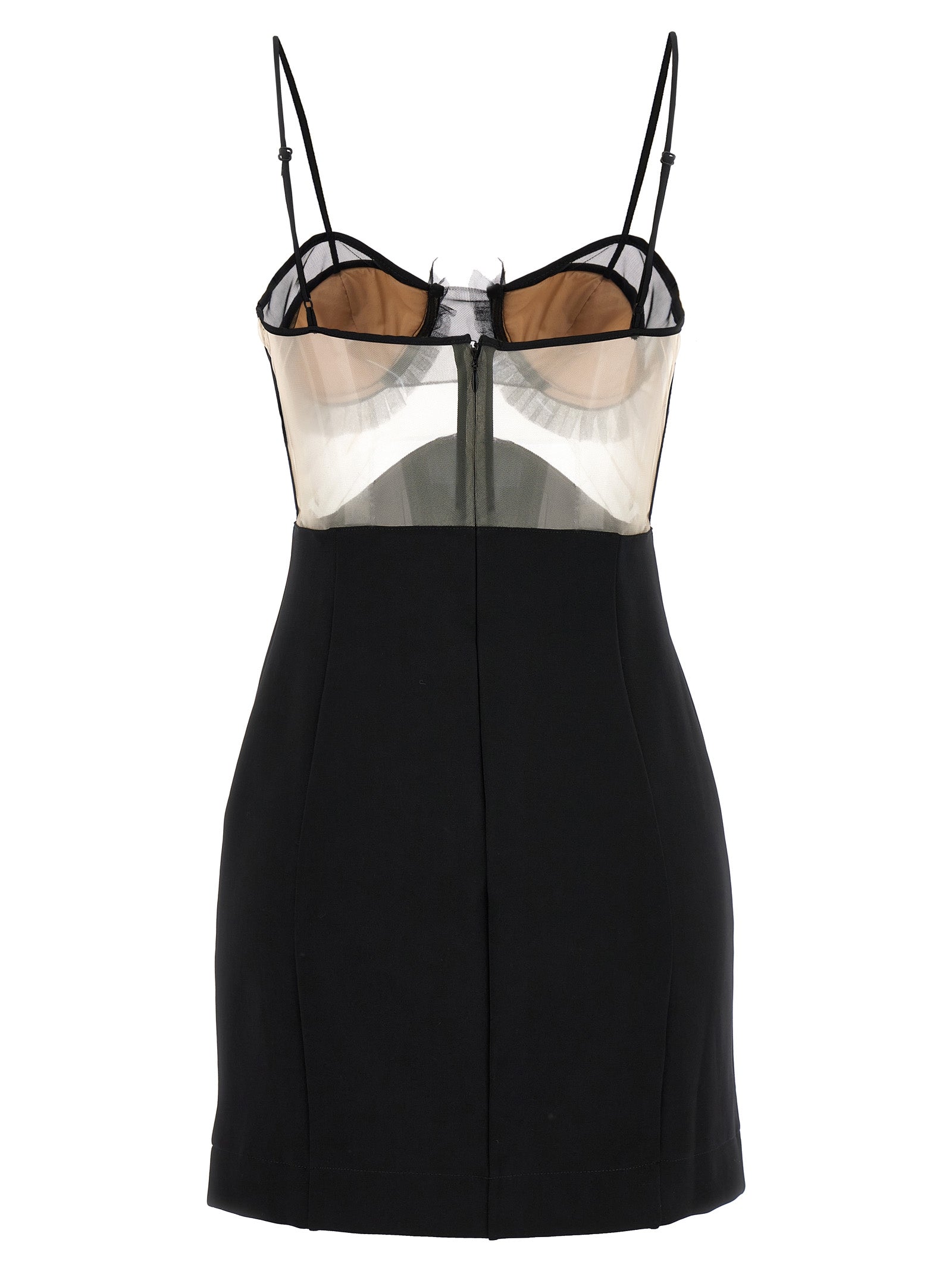 Nensi Dojaka Schwarzes Viskose-Kurzkleid