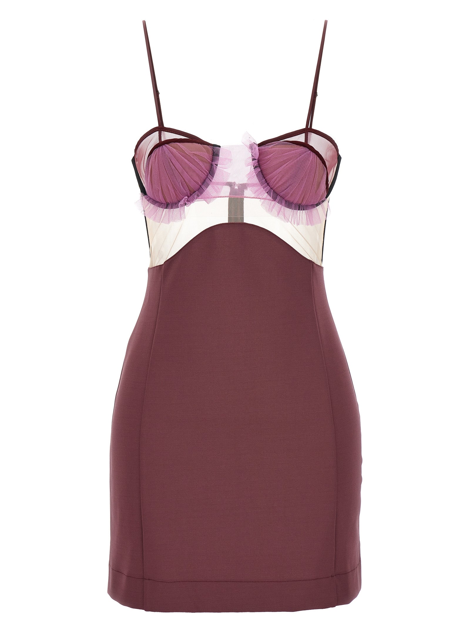 Nensi Dojaka Kurzes Kleid aus violettem Viskose-Jersey