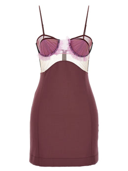 Nensi Dojaka Kurzes Kleid aus violettem Viskose-Jersey