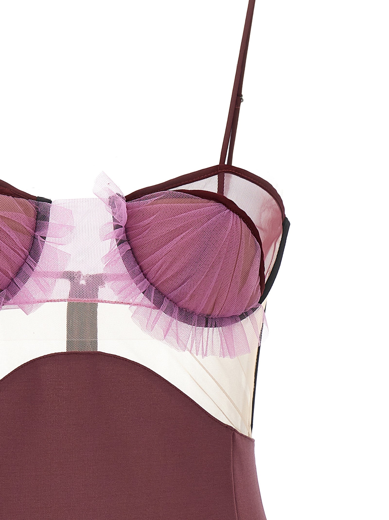 Nensi Dojaka Kurzes Kleid aus violettem Viskose-Jersey
