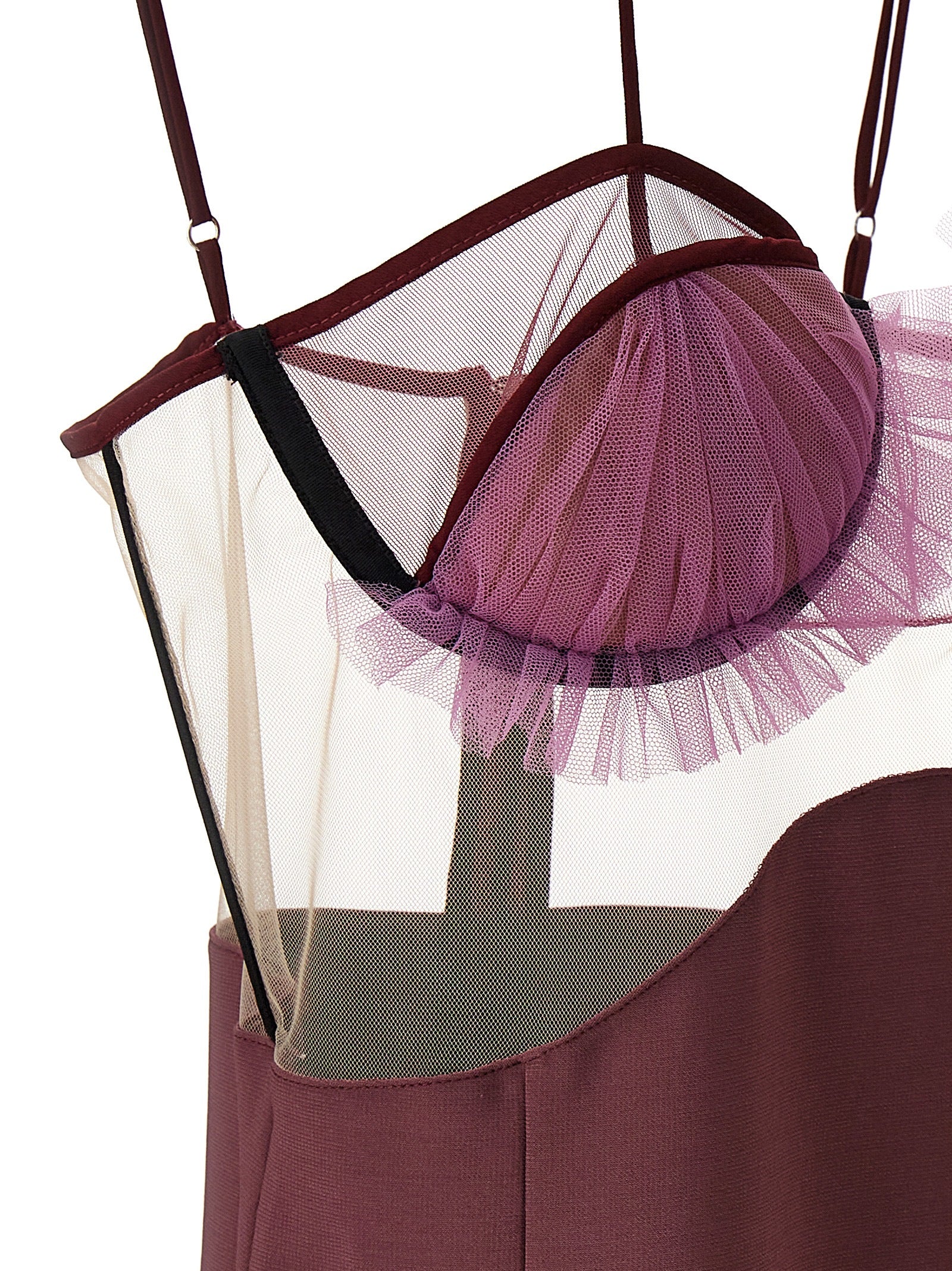 Nensi Dojaka Kurzes Kleid aus violettem Viskose-Jersey