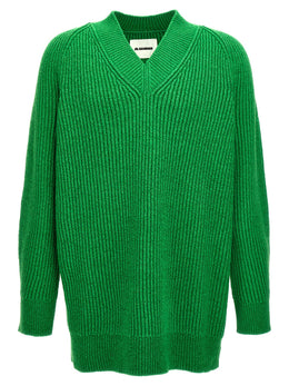 Jil Sander Baumwoll-Cardigan in Zweifarbenoptik