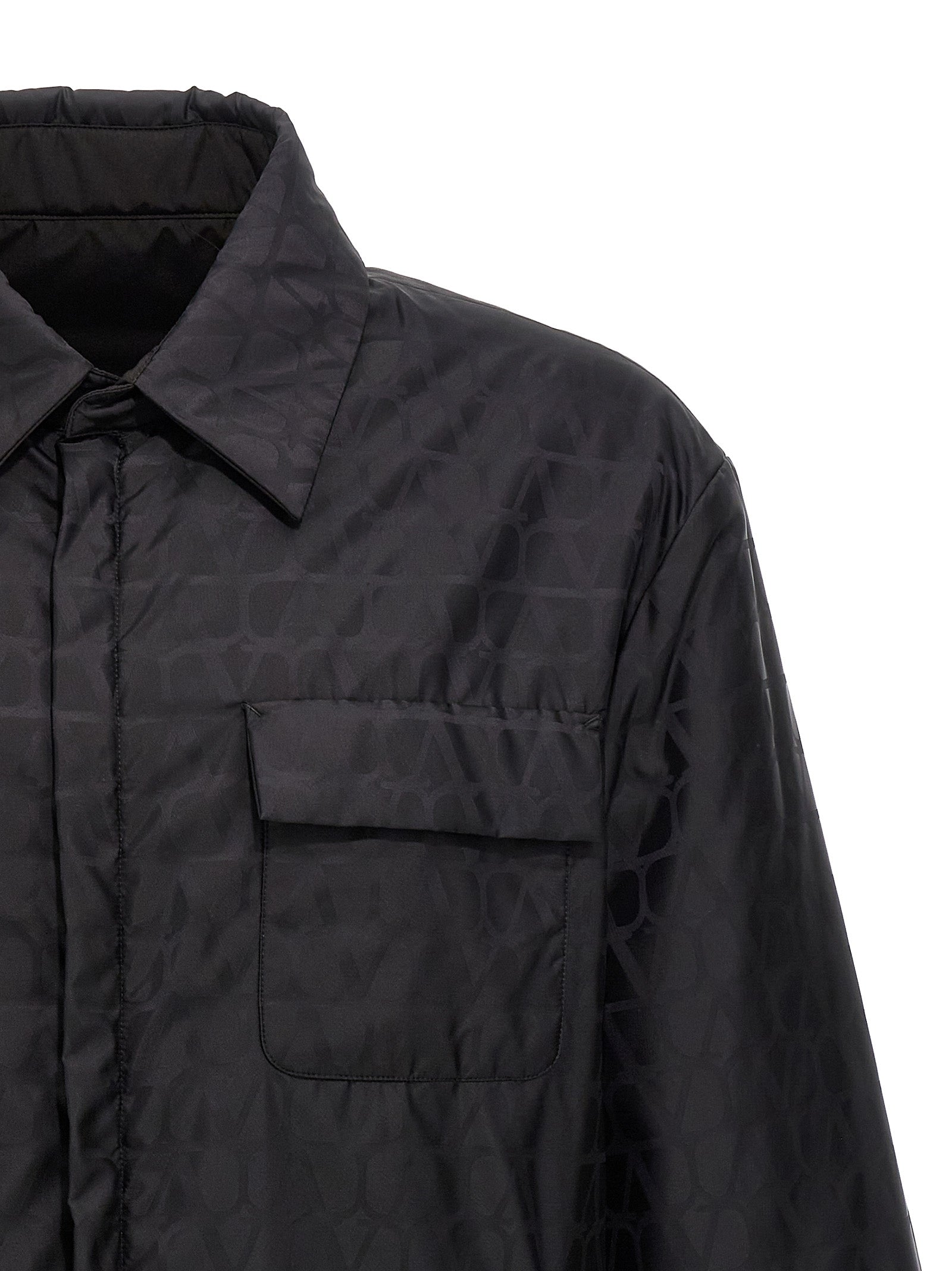 Valentino Garavani Schwarze Polyamidjacke