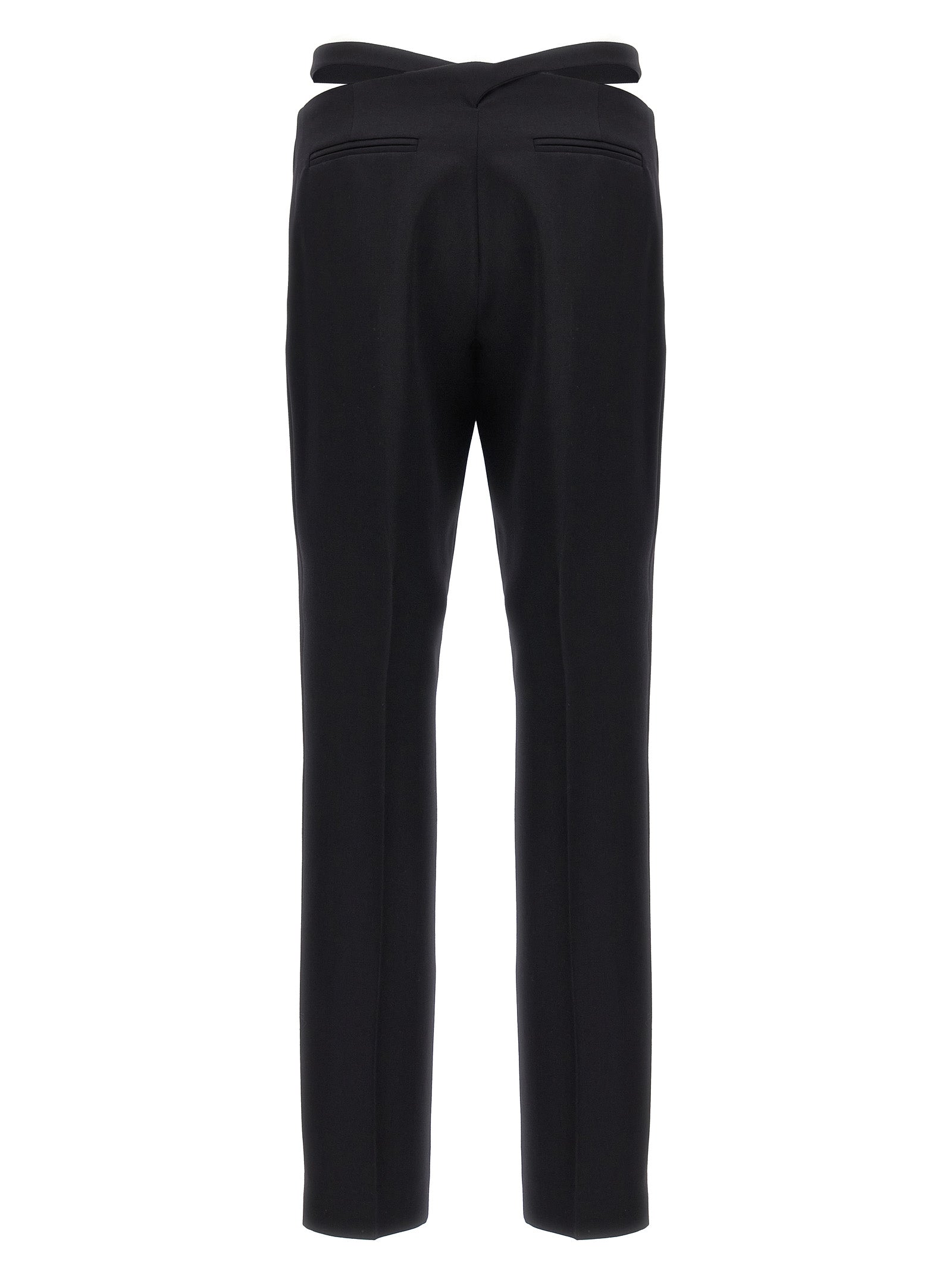 The Attico Schwarze Hose aus reiner Schurwolle