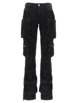 The Attico Schwarze Cargo-Hose aus Baumwolle