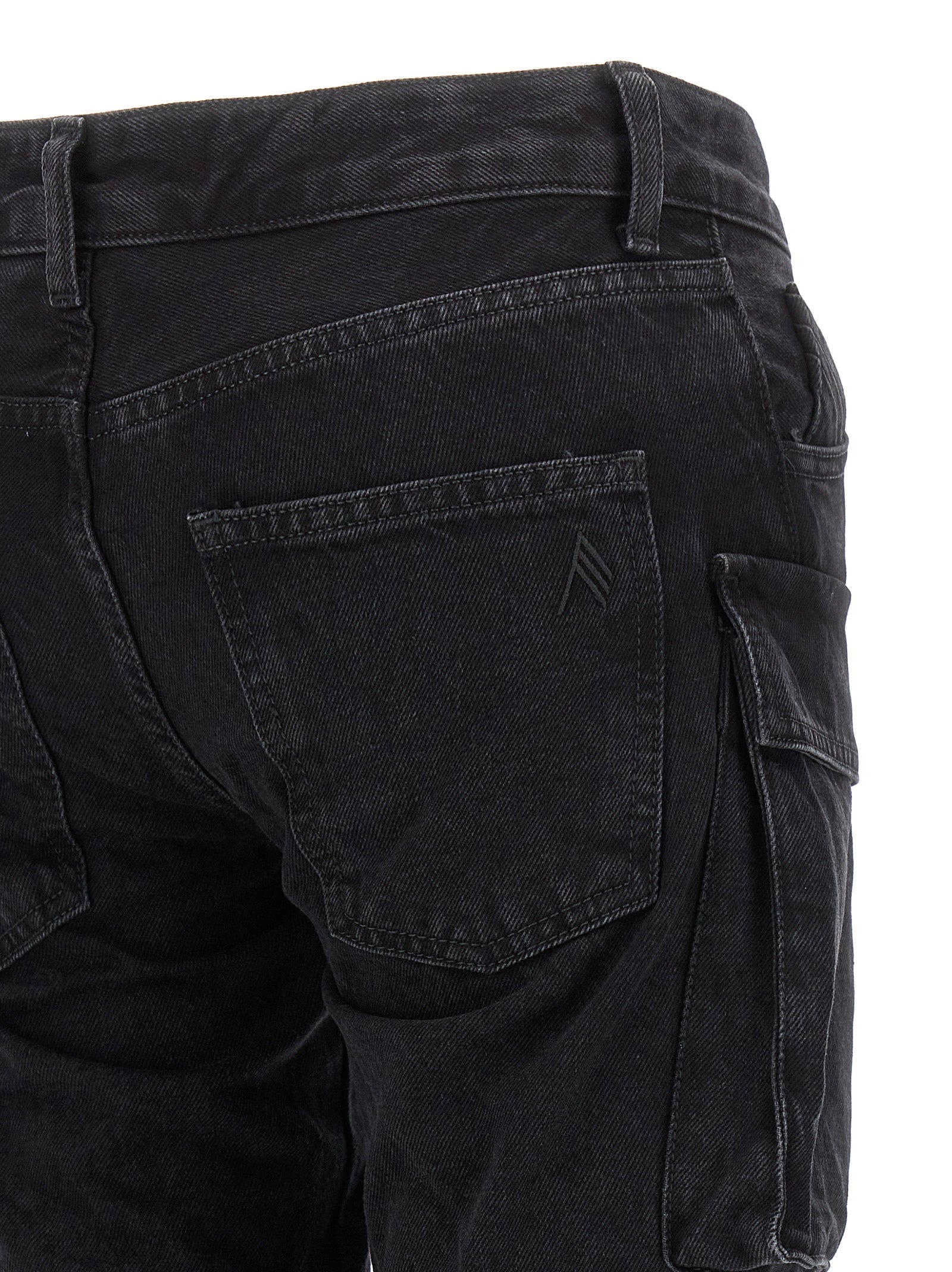 The Attico Schwarze Cargo-Hose aus Baumwolle