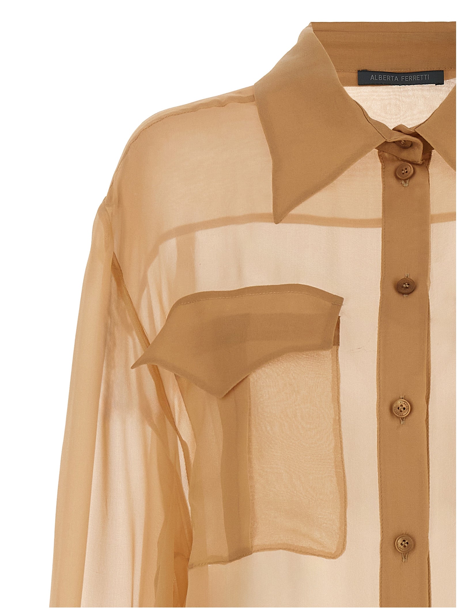 Alberta Ferretti Beige Seidenbluse