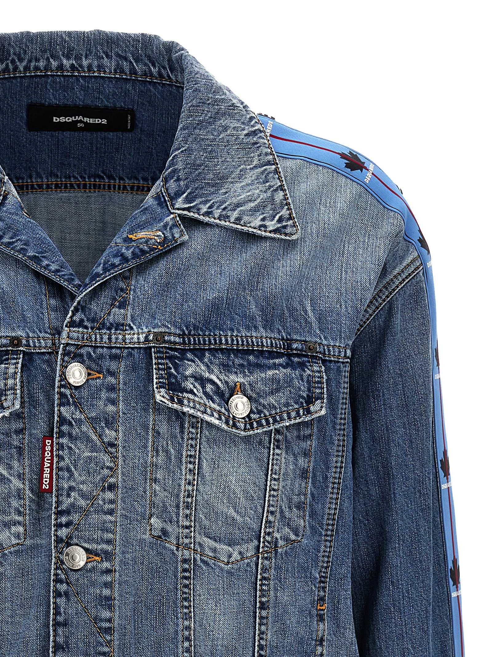 Dsquared² Blaue Jeansjacke aus Baumwolle