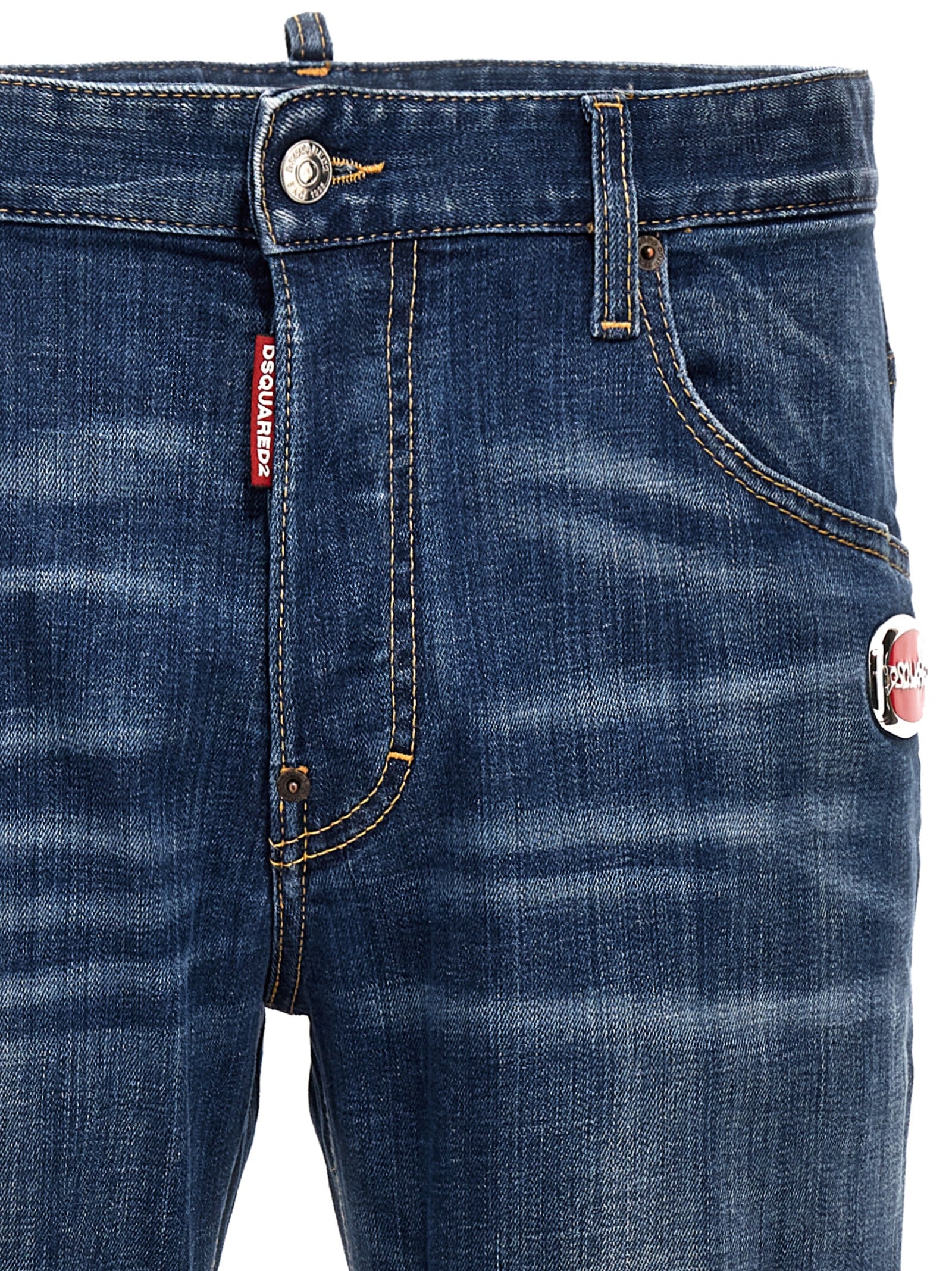 Dsquared² Blaue Baumwolljeans im Relaxed Fit