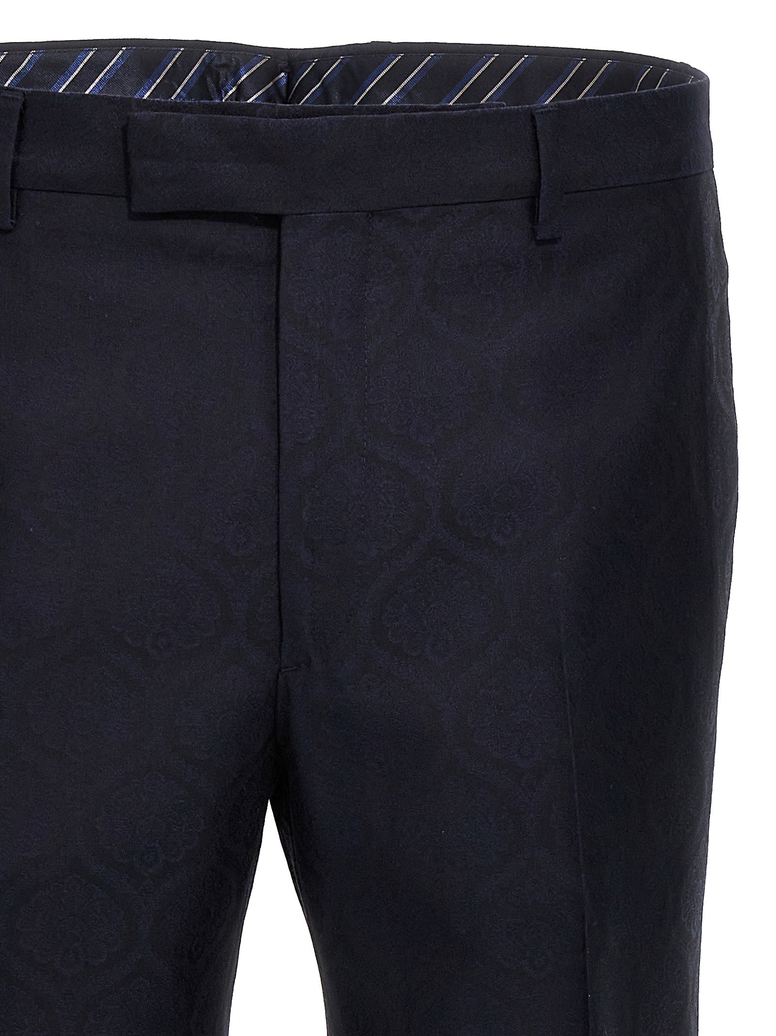 Etro Blaue Baumwoll-Anzughose