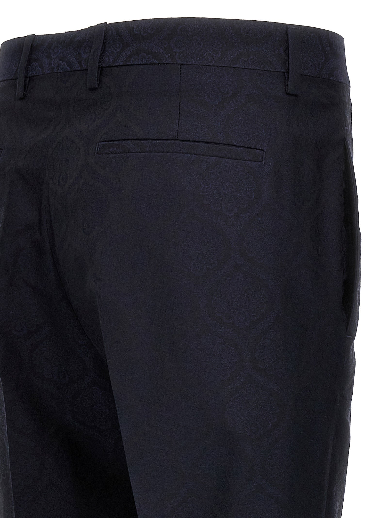 Etro Blaue Baumwoll-Anzughose