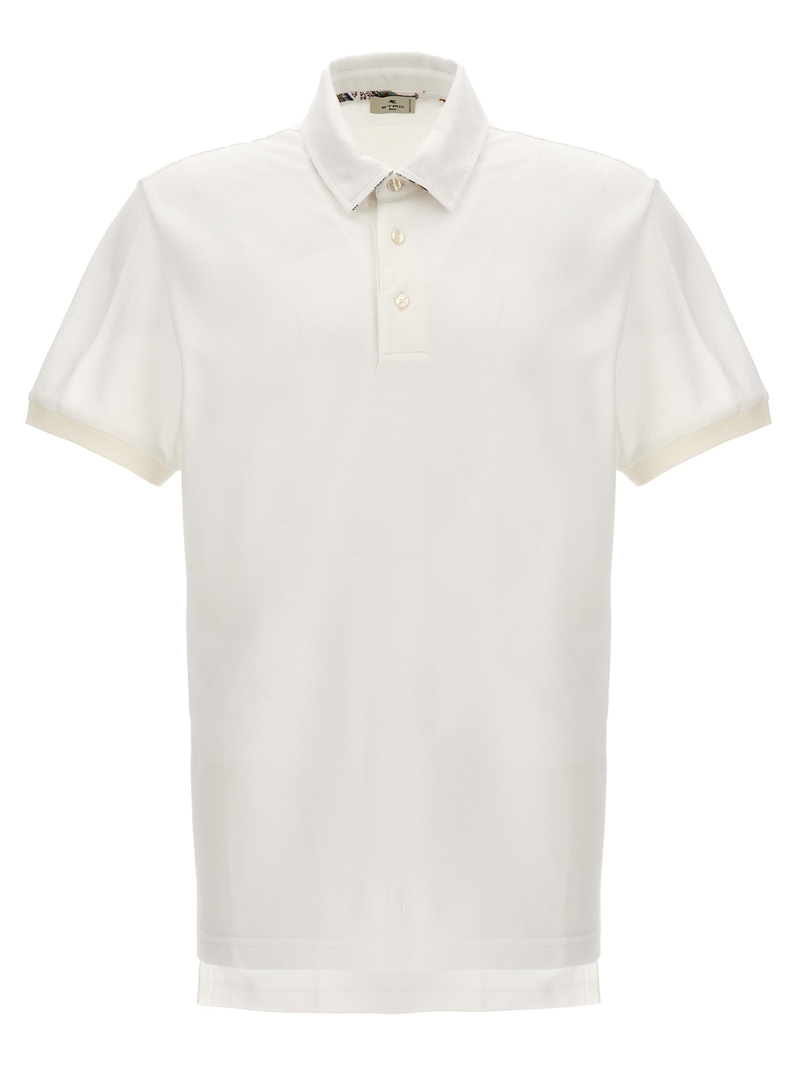 Etro Weißes Poloshirt aus Baumwolle