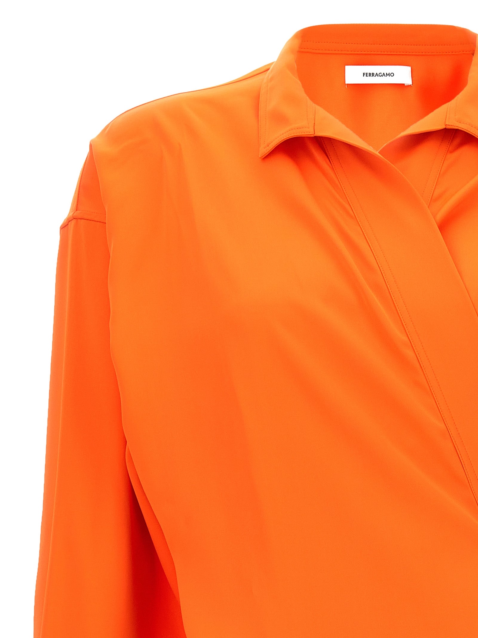 Ferragamo Orange Viskosebluse