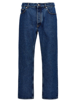 Palm Angels Blaue Jeans aus Baumwolle im geraden Schnitt