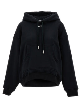 Off-White Schwarzer Baumwoll-Hoodie