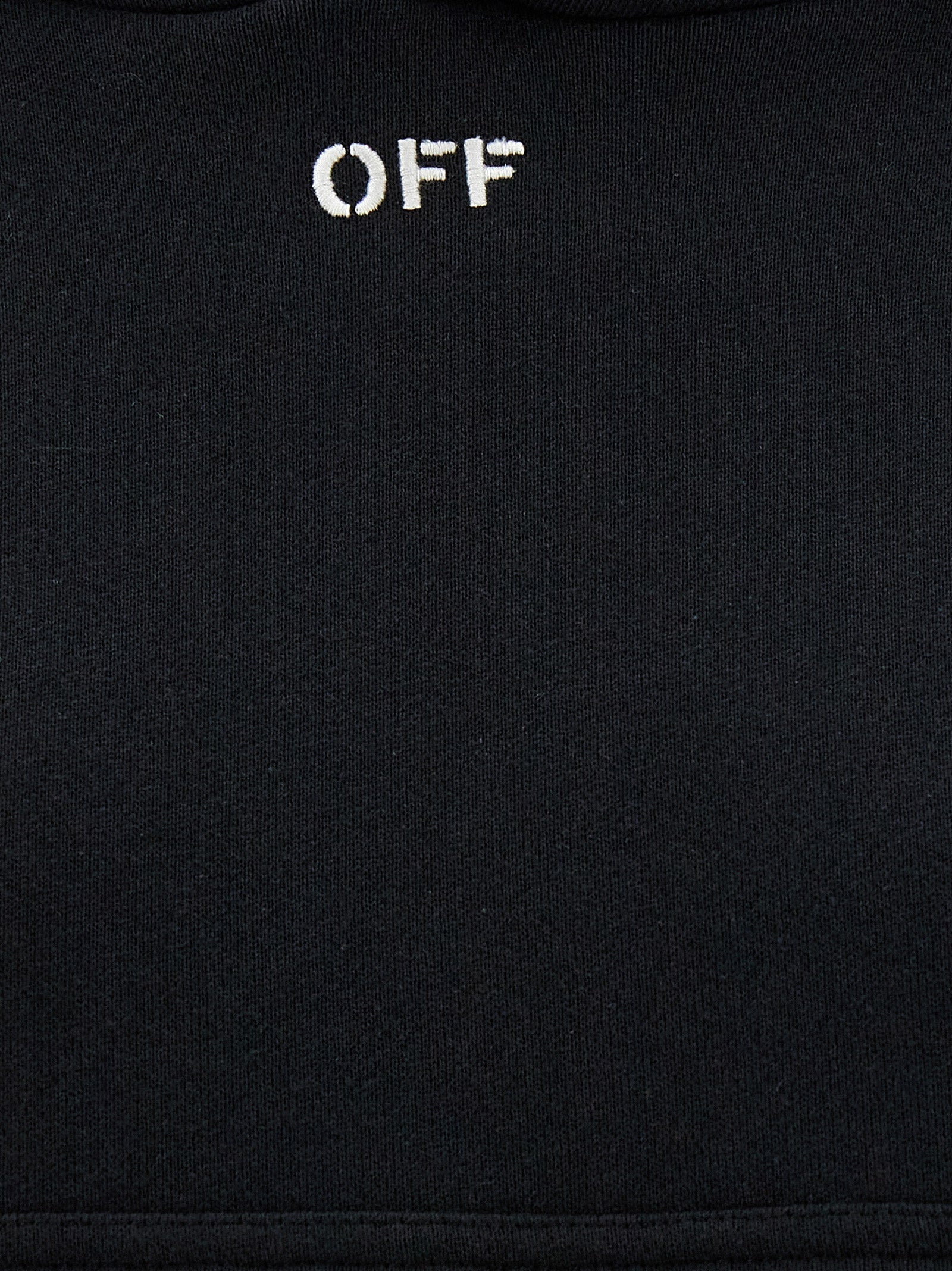 Off-White Schwarzer Baumwoll-Hoodie