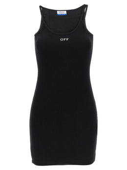 Off-White Schwarzes kurzes Baumwollkleid