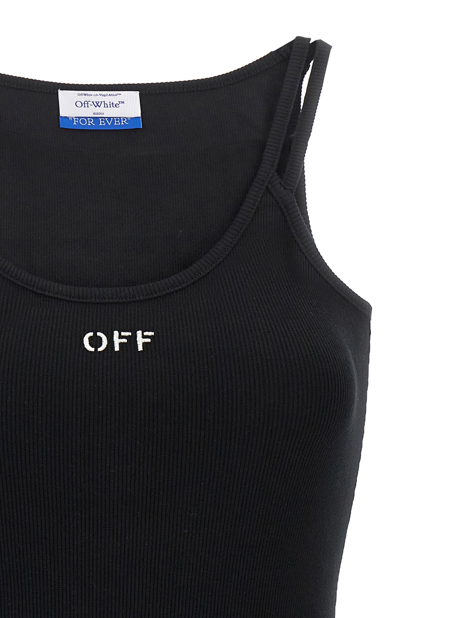 Off-White Schwarzes kurzes Baumwollkleid