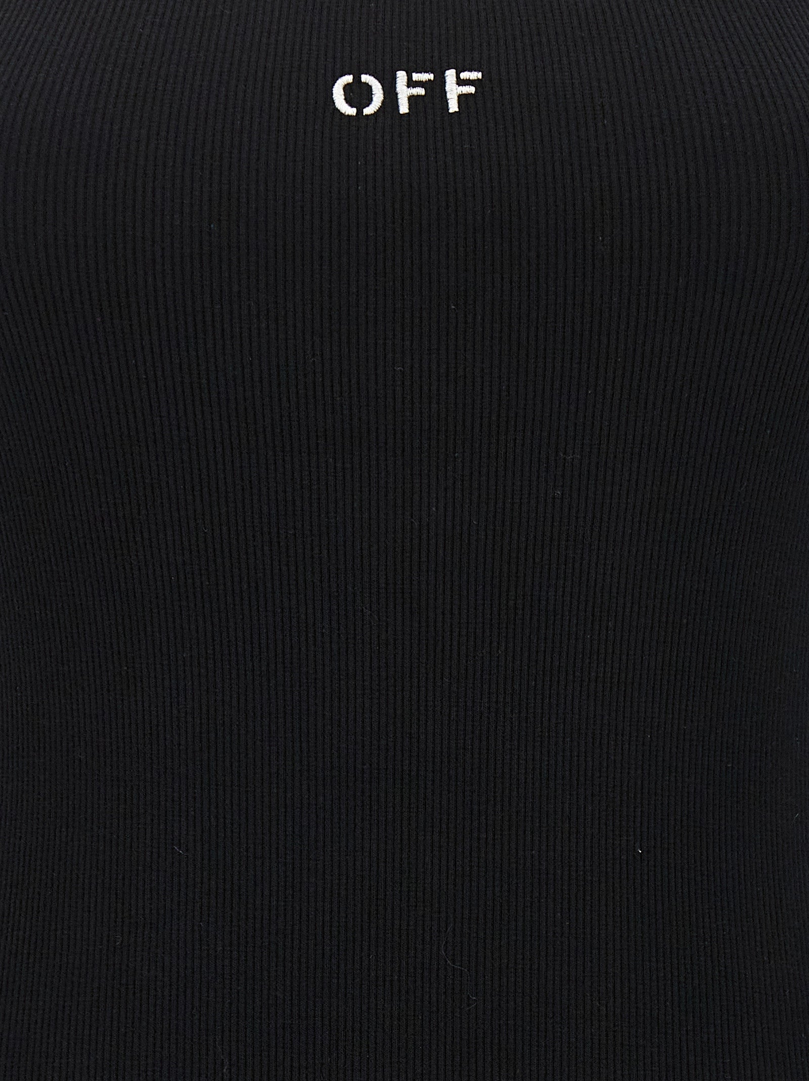 Off-White Schwarzes kurzes Baumwollkleid