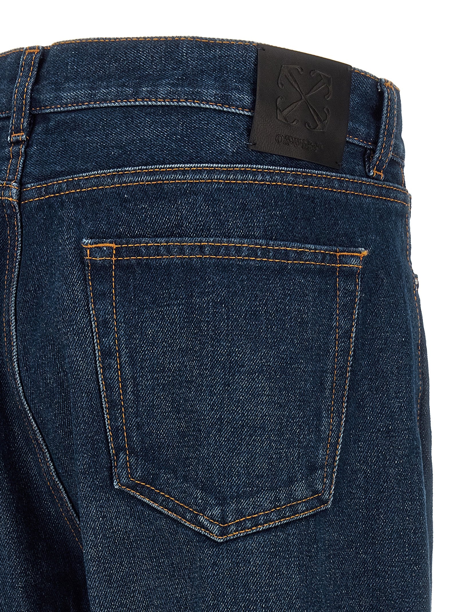 Off-White Blaue Baumwolljeans Denim