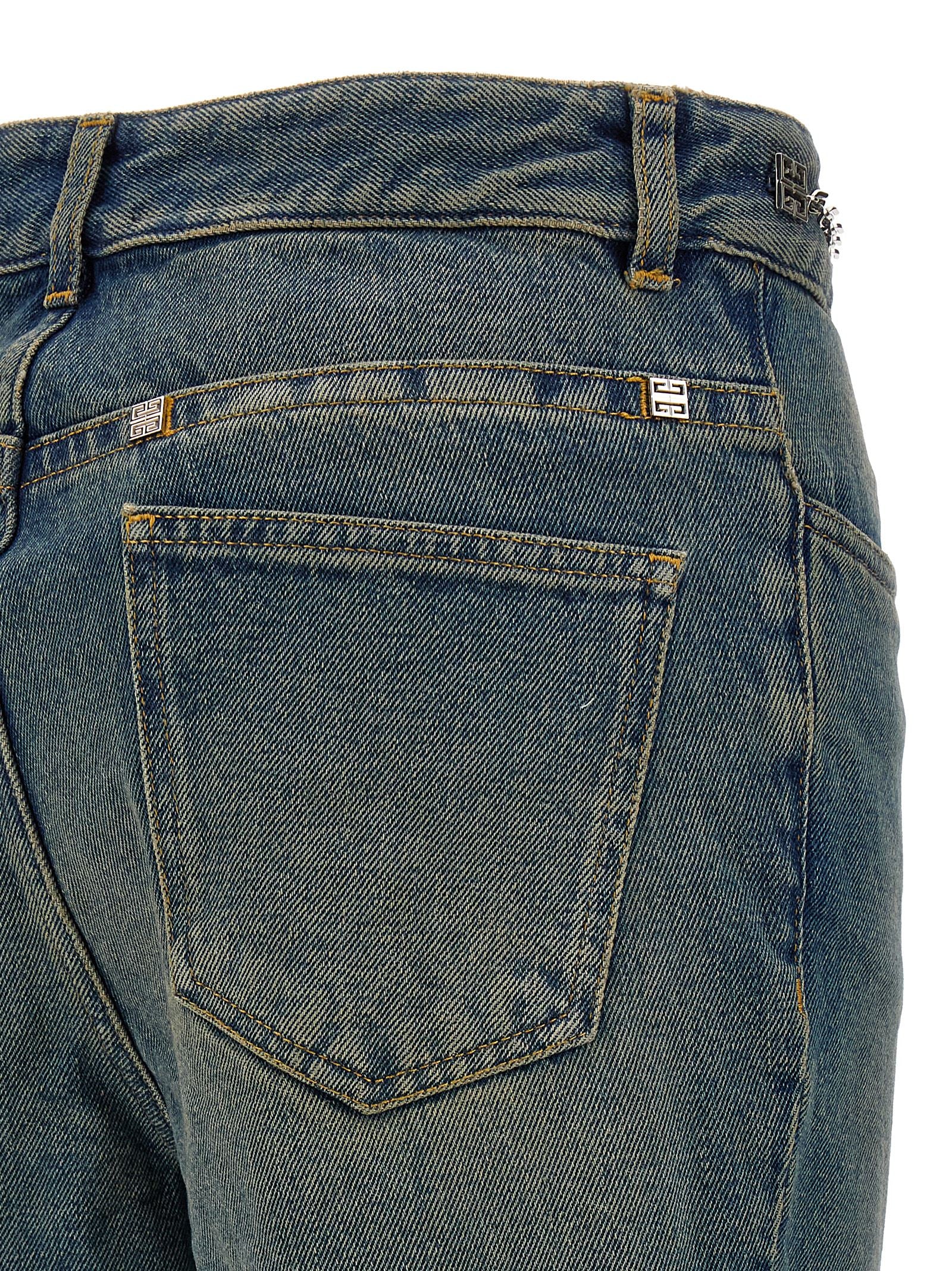 Givenchy Blaue Bootcut-Jeans aus Baumwolle