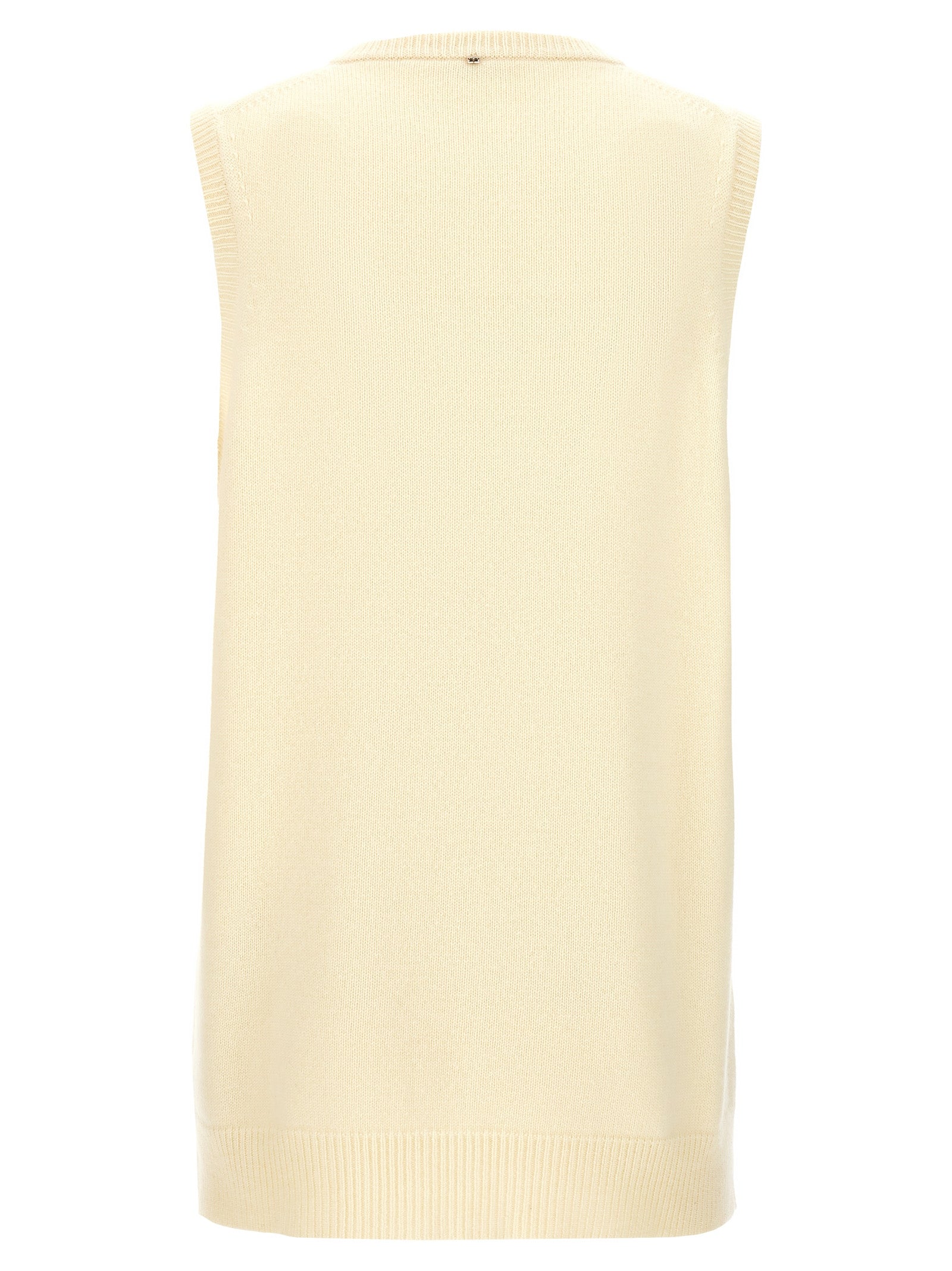 Sportmax Ärmellose Zweifarbige Wolljacke