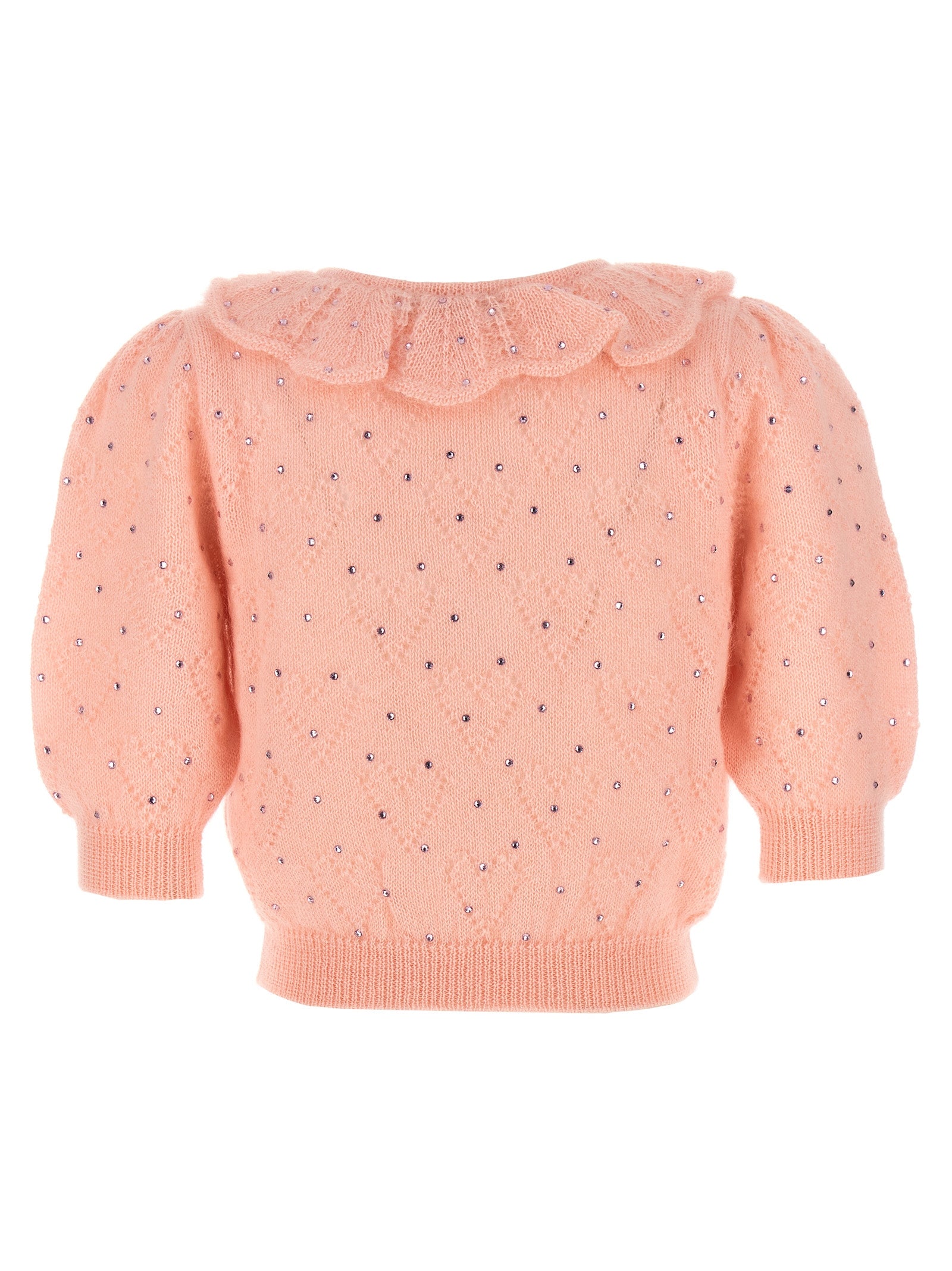 Alessandra Rich Mehrfarbige Wollstrickjacke