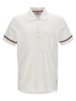 Thom Browne Weißes Poloshirt aus Baumwolle