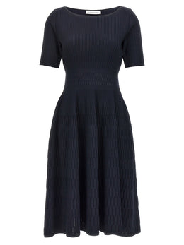 ANTONINO VALENTI Blaues Viskose-Midi-Kleid