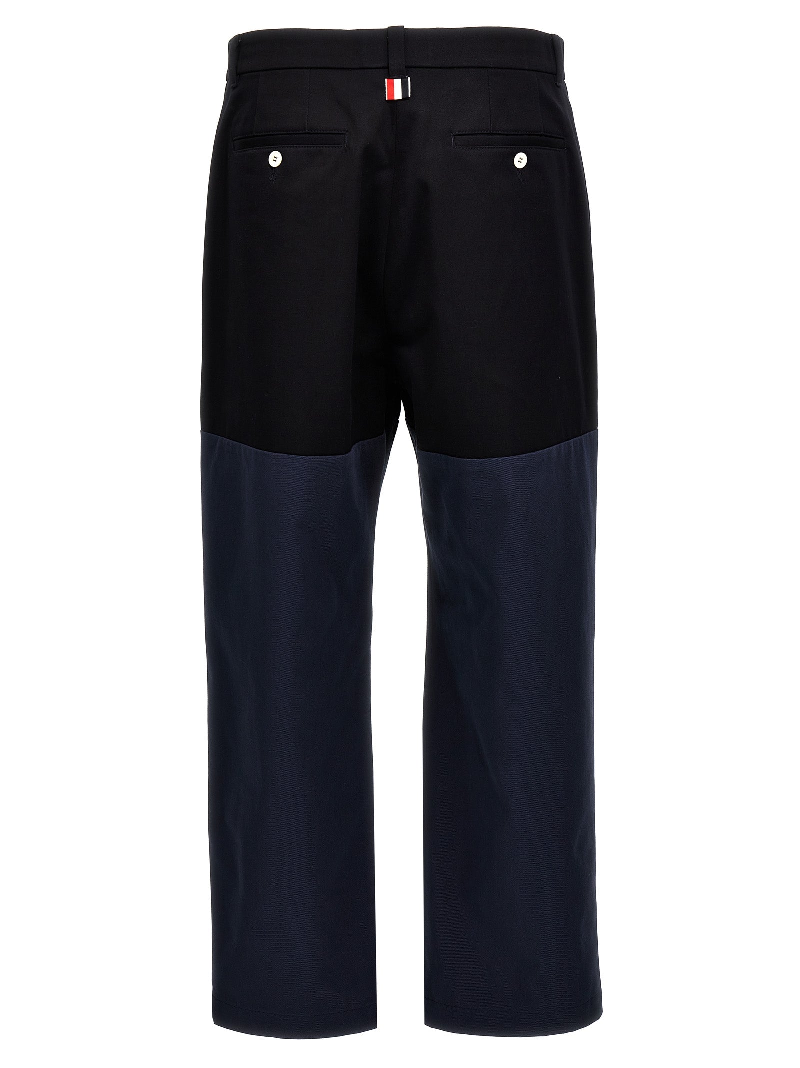 Thom Browne Blaue Baumwoll-Freizeithose