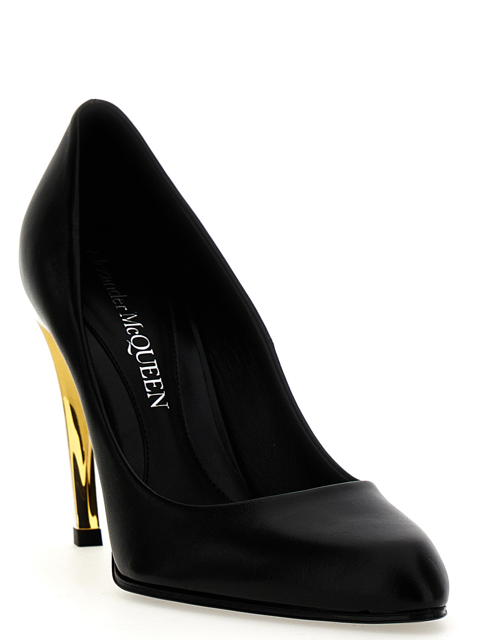 Alexander McQueen Schwarze Pumps aus Lammleder mit hohem Absatz