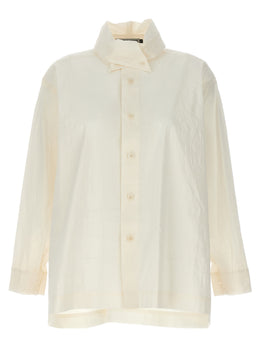 Issey Miyake Weiße Bluse aus Fasern