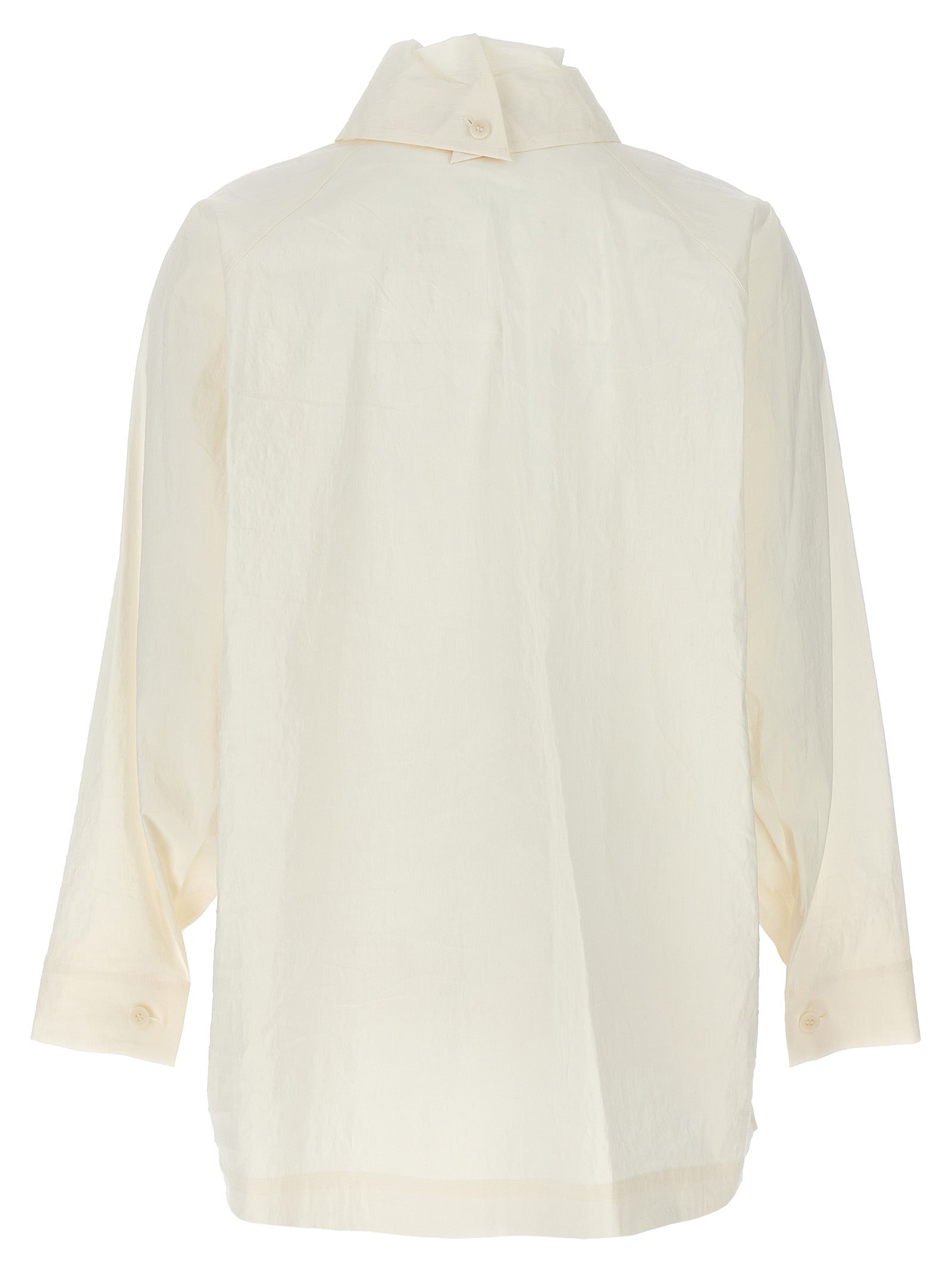 Issey Miyake Weiße Bluse aus Fasern