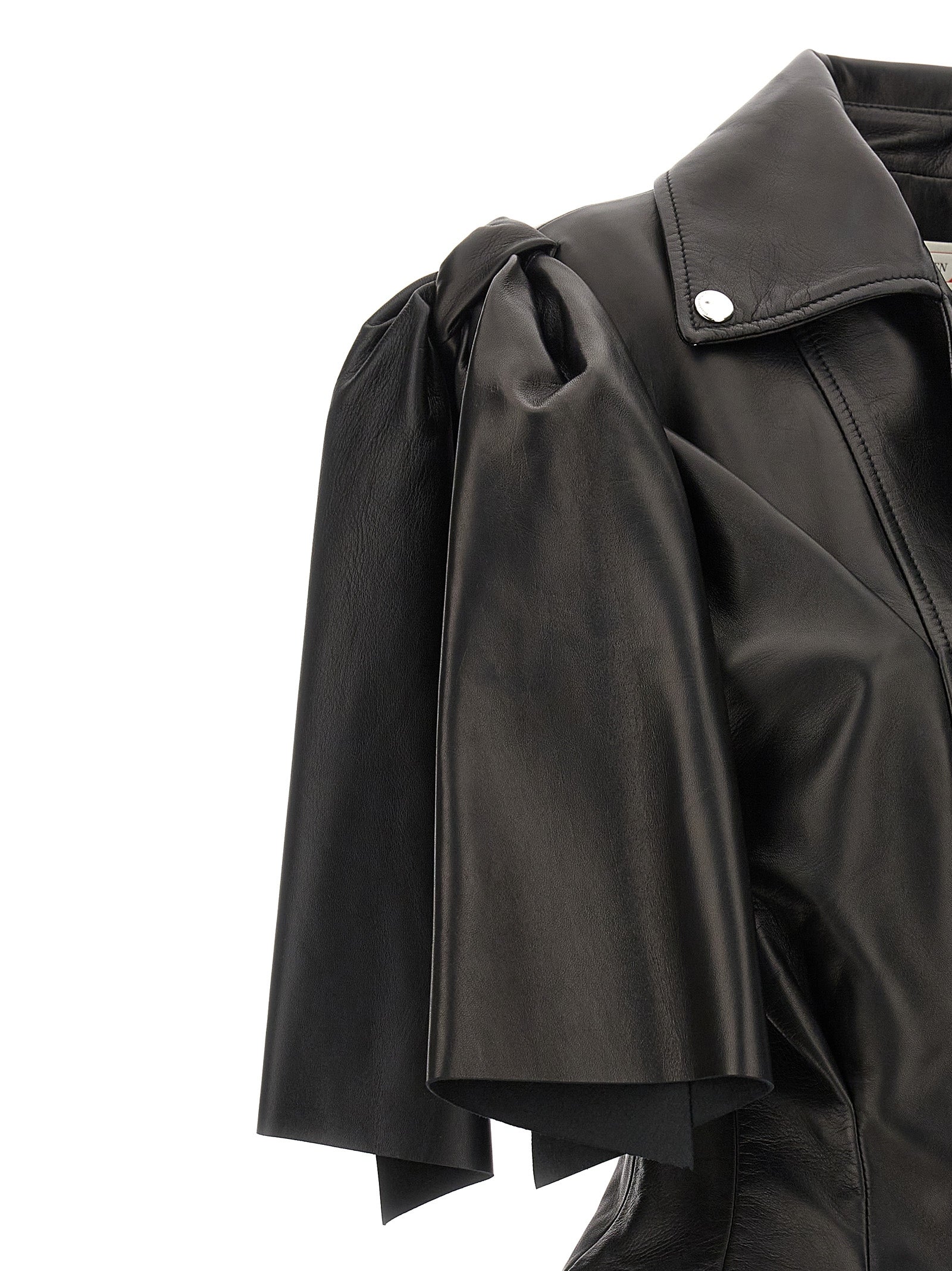 Alexander McQueen Ärmellose Jacke aus schwarzem Lammleder