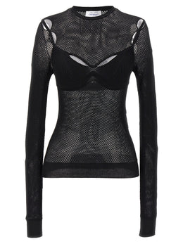 Off-White Schwarze Tanktops aus Viskose