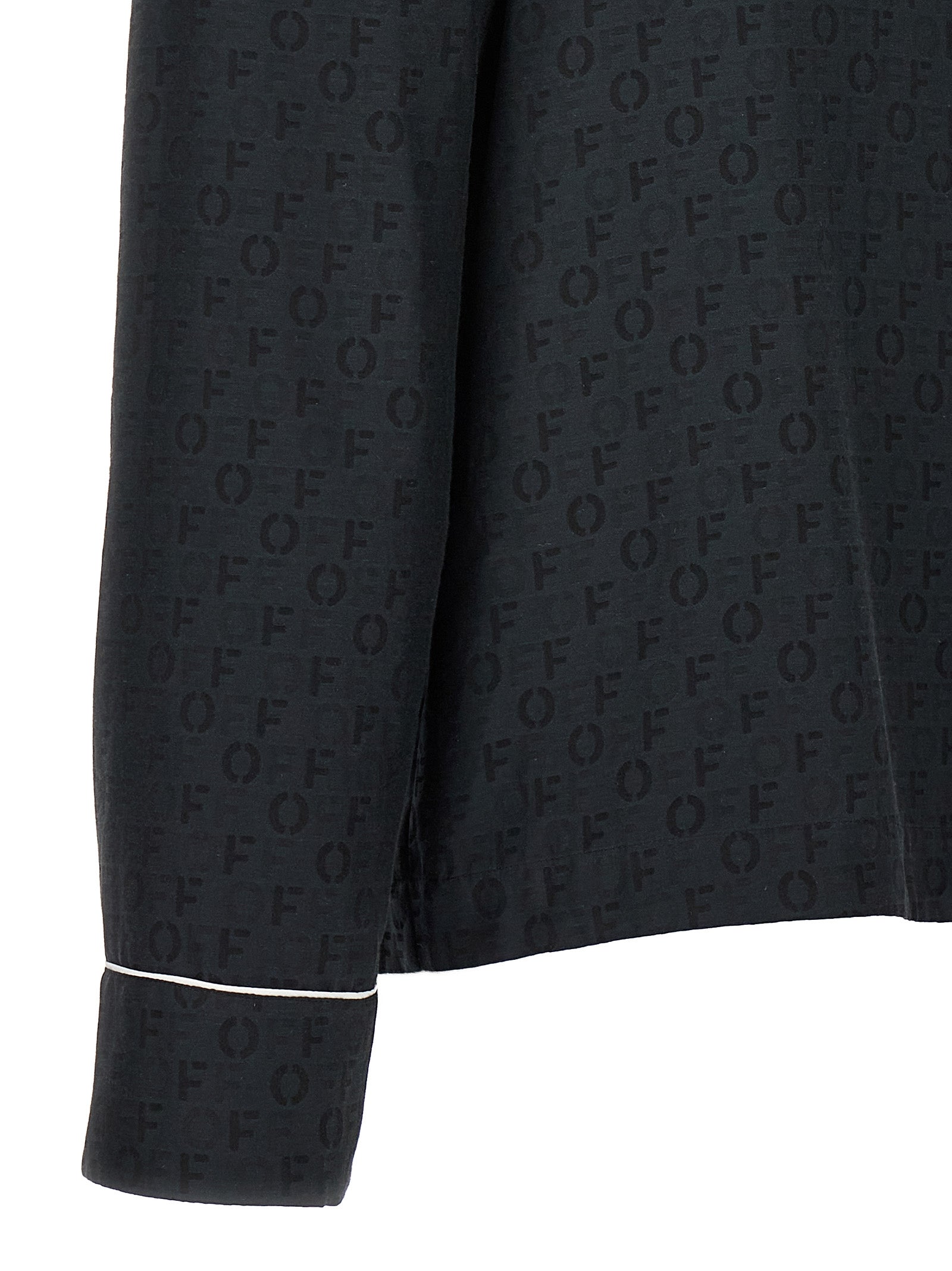 Off-White Schwarze Seidenbluse