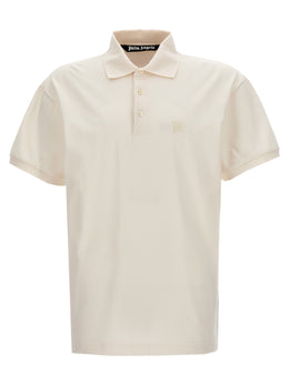 Palm Angels Weißes Poloshirt aus Polyester