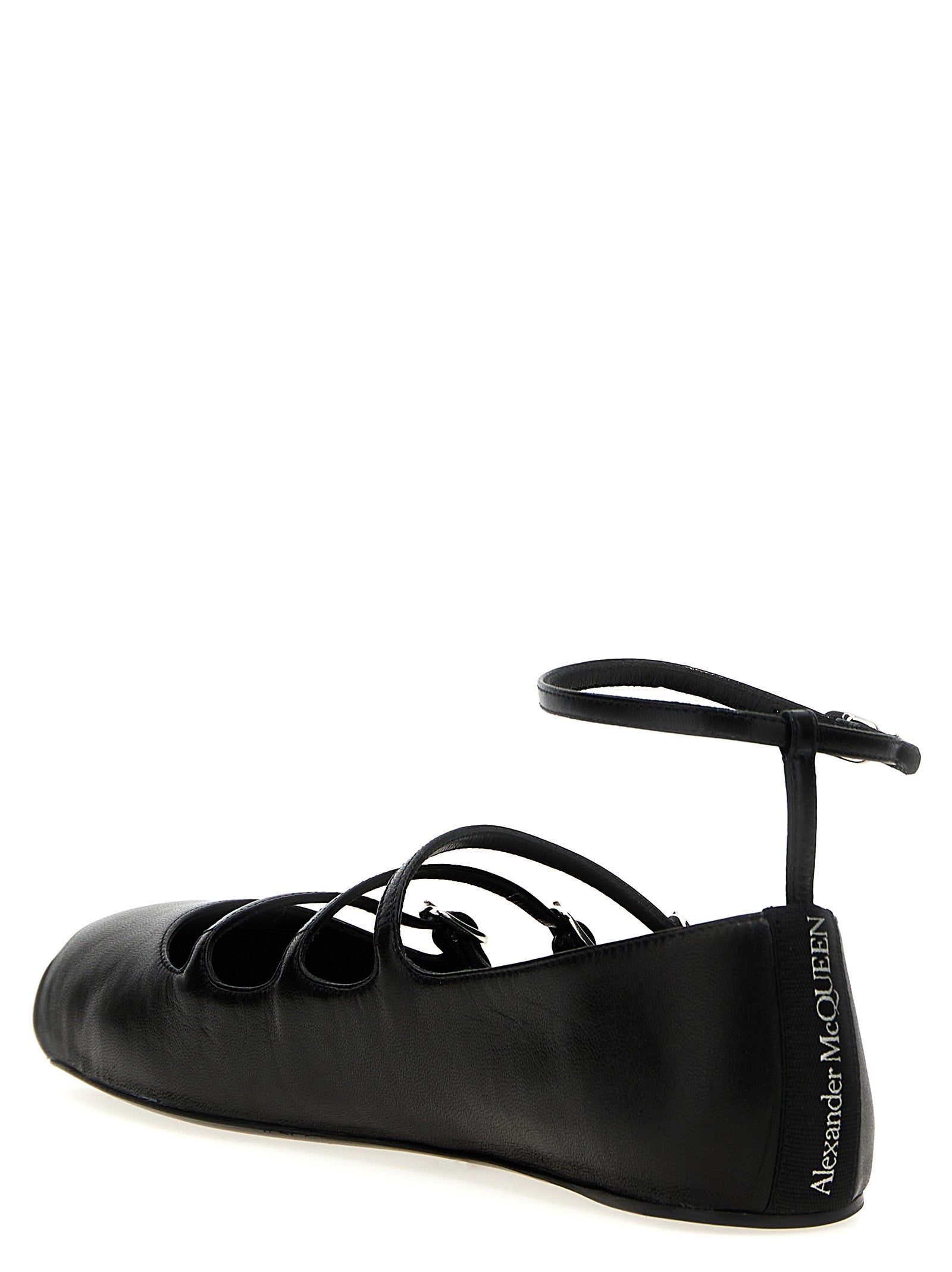 Alexander McQueen Schwarze Ballerinas aus Kalbsleder